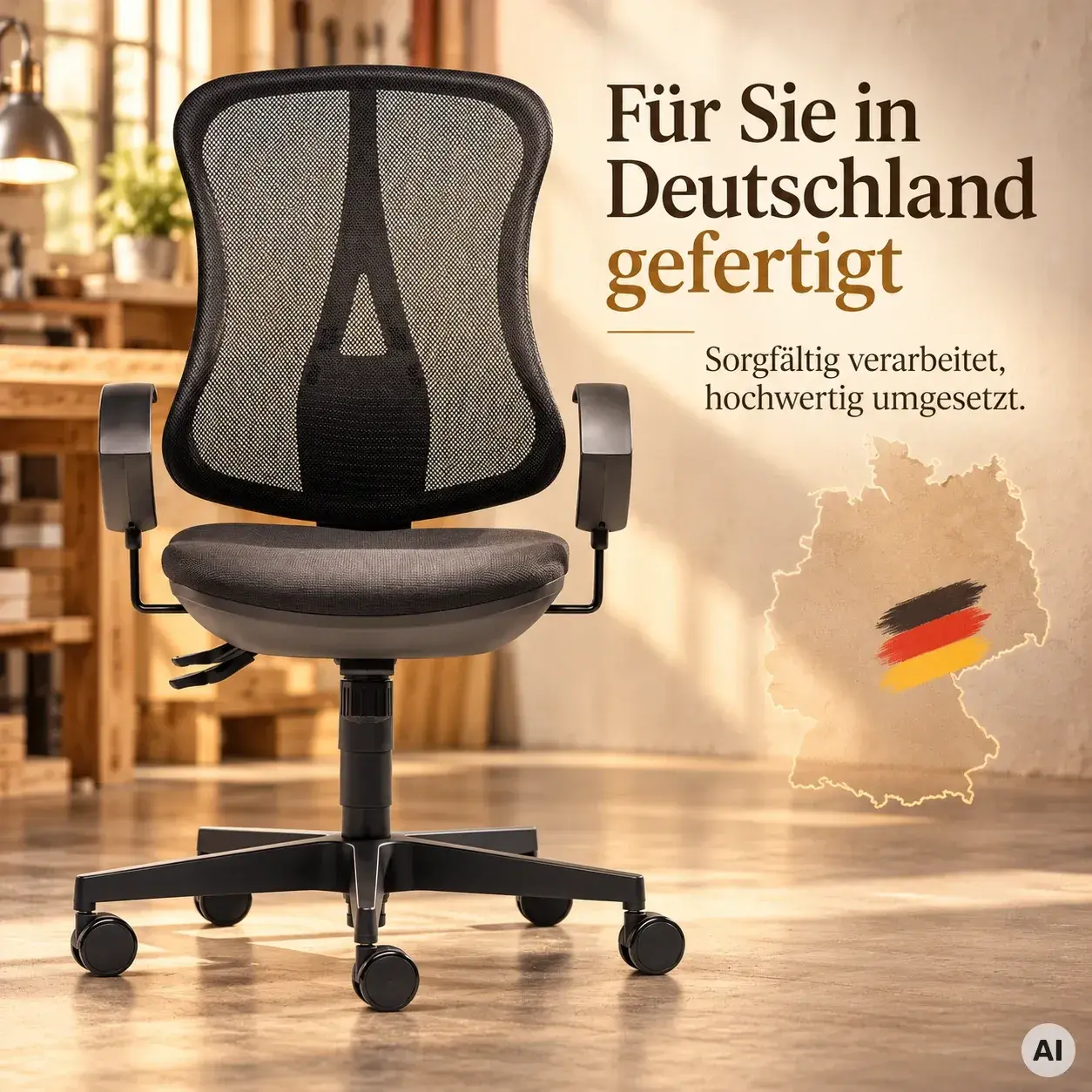 Flash Net M - Ergonomischer Netz-Drehstuhl