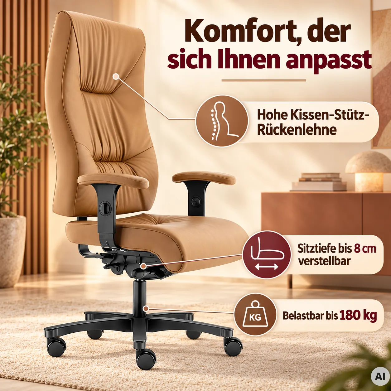 Hochlehner Turbo24 XL - Luxus Chefsessel