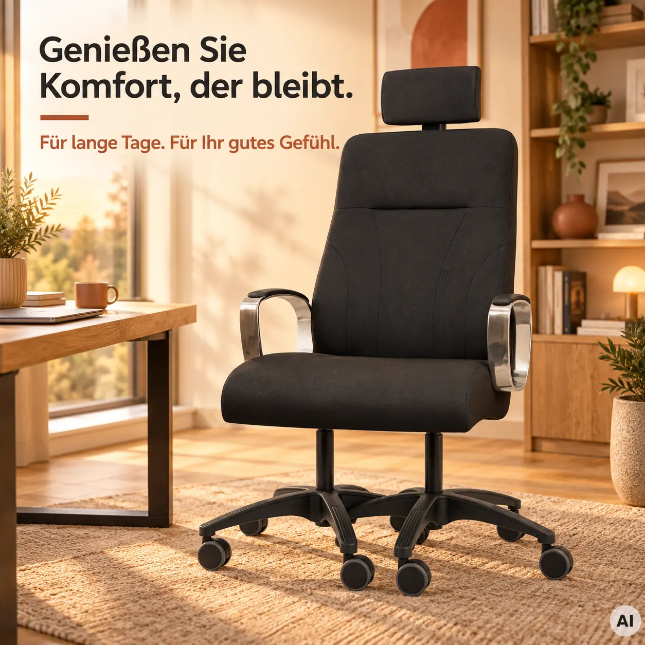 EXA Hochlehner mit Kopfstütze - Ergonomischer XXL-Bürostuhl